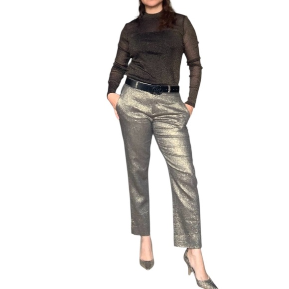 Banana Republic Middle rise skinny pants Gold  size 4 - Picture 1 of 10
